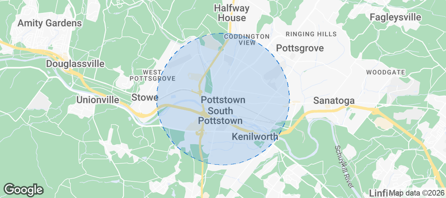 Pottstown Airbnb map